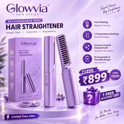 Glowvia™Unisex 2-in-1 Hair Straightener Comb